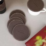 Genle leather Coaster 6pcs Set - Image 3